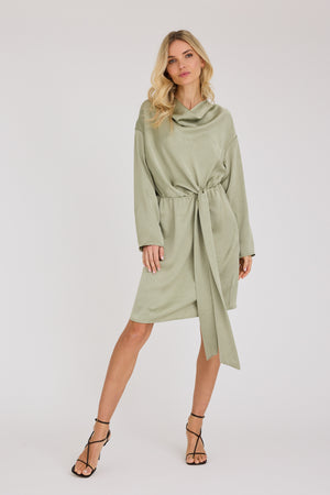 A-View Sinda drape dress AV8252 Dresses 859 Dusty Green
