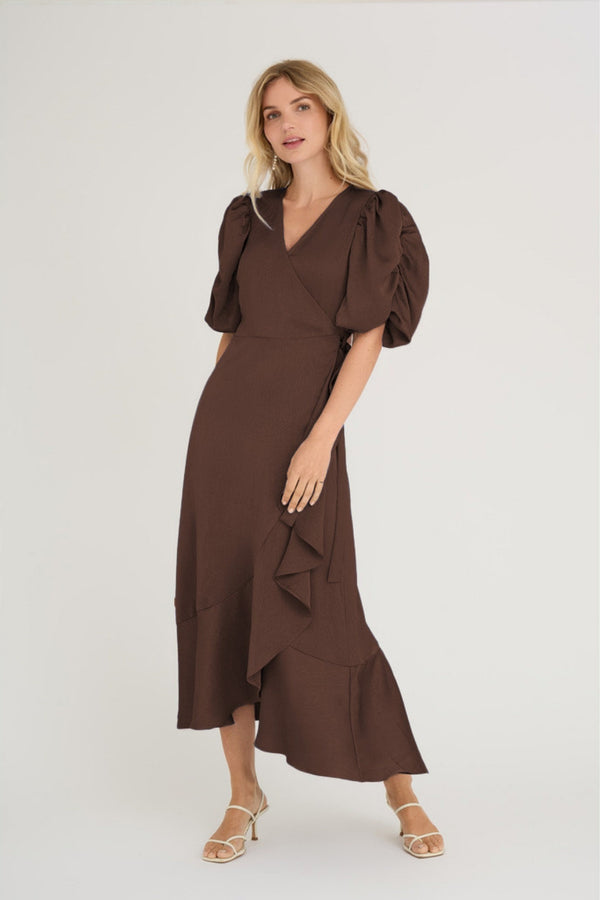 A-View Sinda dress AV4908 Dresses 194 Dark brown