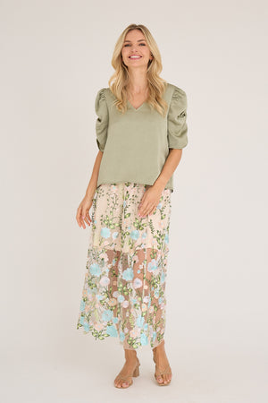 A-View Sindrella blouse AV8035 Blouse 859 Dusty Green
