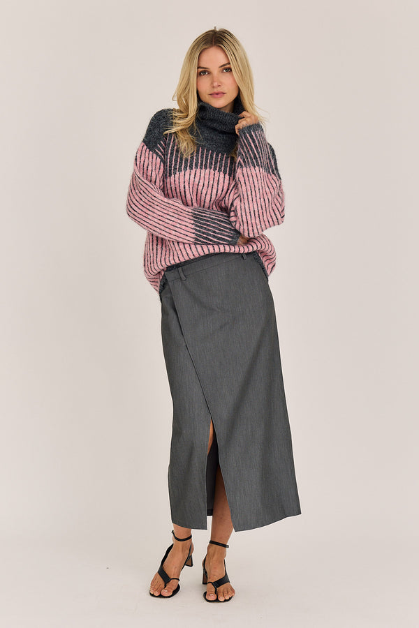 A-View Sino knit pullover AV8054 Knit 906 Grey/Rose