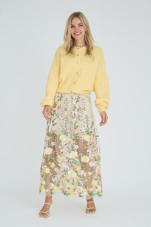 A-View Soft knit cardigan AV7074 Cardigan 069 Pale Yellow