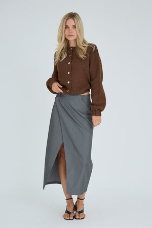 A-View Soft knit cardigan AV7074 Cardigan 117 Brown