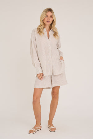 A-View Sonja shirt AV8158 Shirts 077 Sand/White
