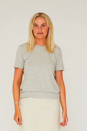 A-View Stabil top s/s AV3472-1 Top 055 Light Grey Melange