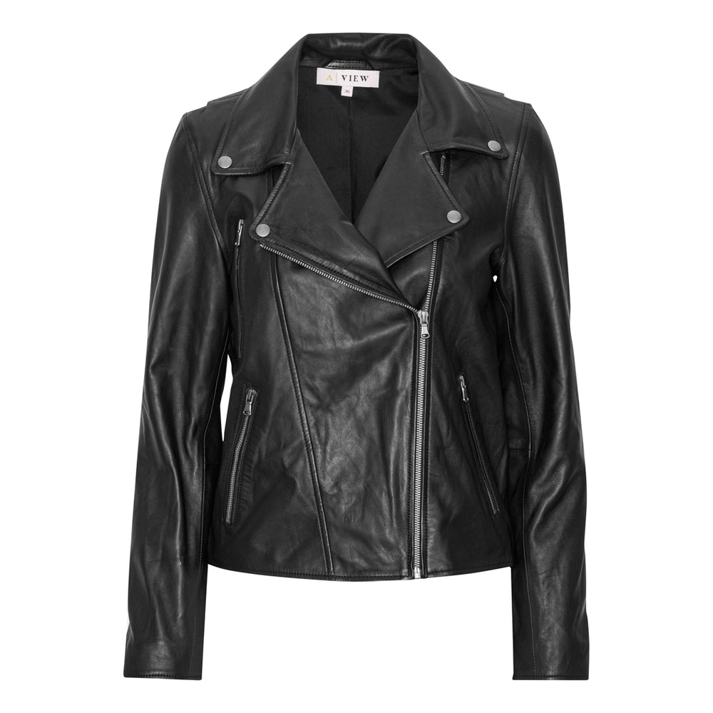Sunny leather jacket AV4137 - Black – A-VIEW