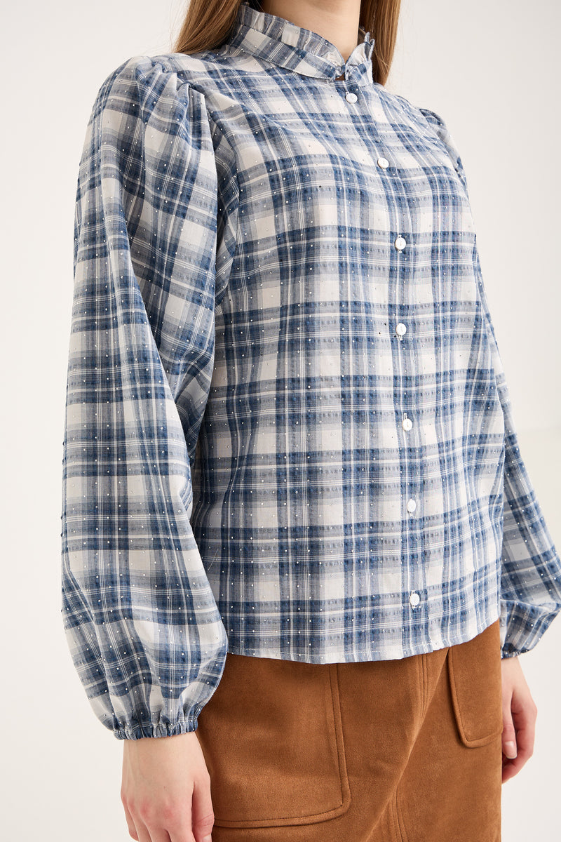 A-View Thalia Shirt AV5087 Shirts 091 Blue/white