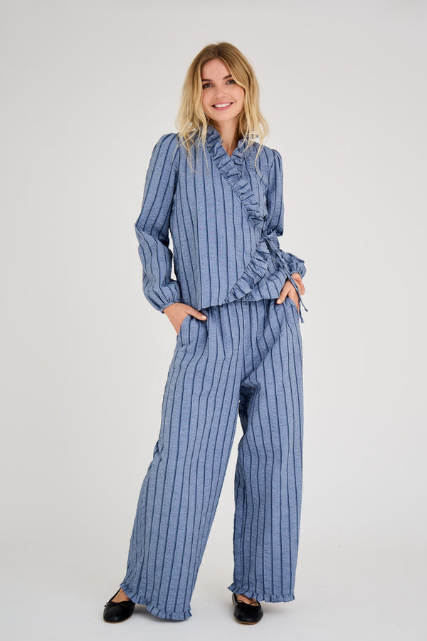 A-View Thilde blouse AV4860 Blouse 182 blue stripe