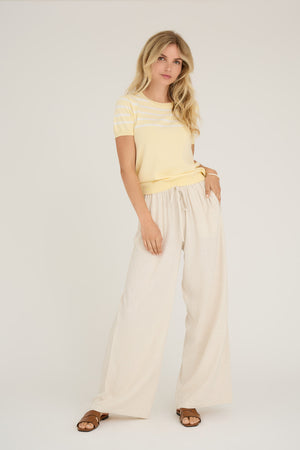 A-View Ulla knit pullover AV4896 Knit 123 Yellow/White