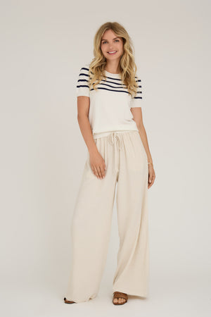 A-View Ulla knit pullover AV4896 Knit 789 White/navy