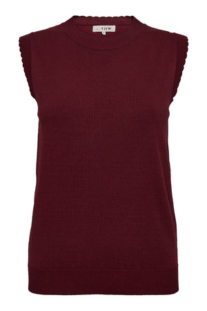 A-View Ulla knit tank top AV5034 Knit 250 Burgundy