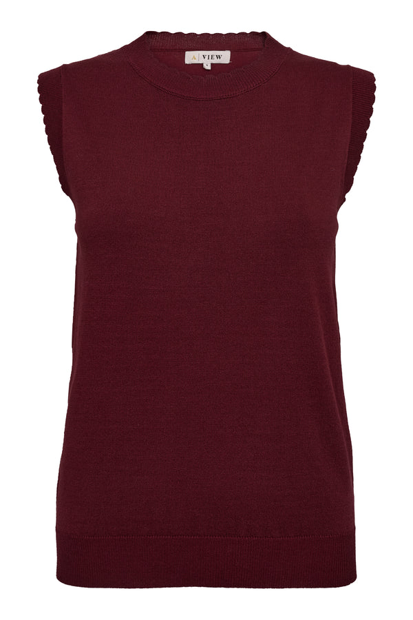 A-View Ulla knit tank top AV5034 Knit 250 Burgundy