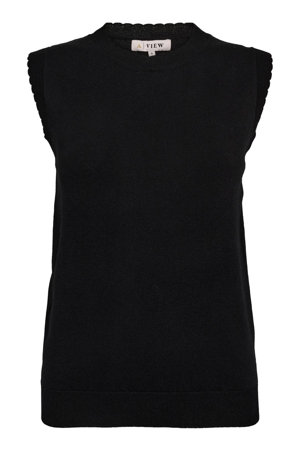 A-View Ulla knit tank top AV5034 Knit 999 Black