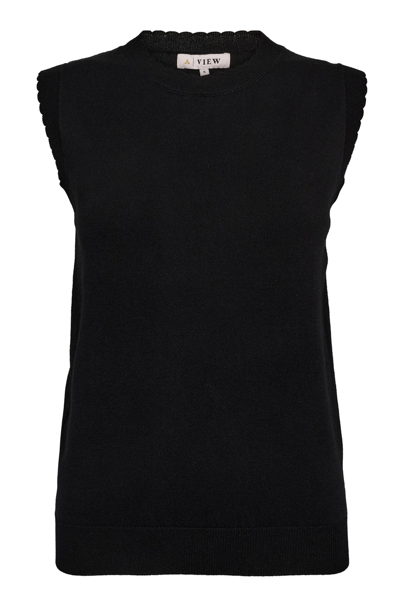 A-View Ulla knit tank top AV5034 Knit 999 Black