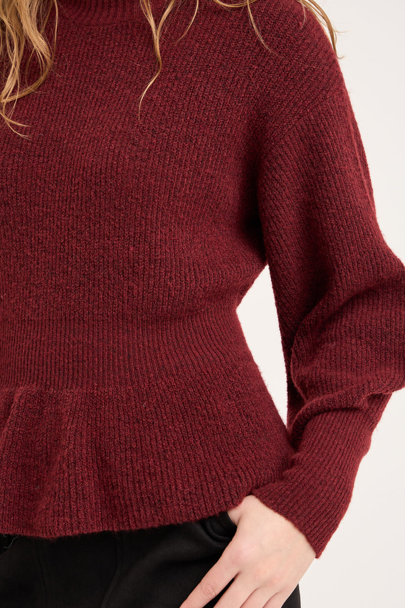 A-View Ulrikke knit pullover AV6041 Knit 042 Bordeaux