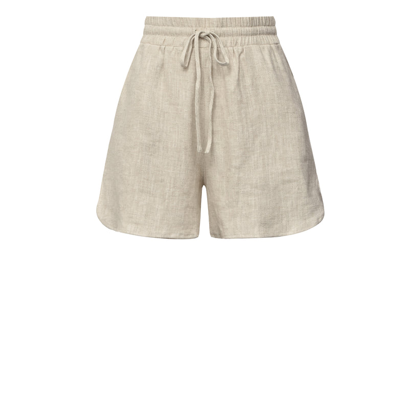 A-View Annali linen shorts AV3909 Shorts 003 Light sand