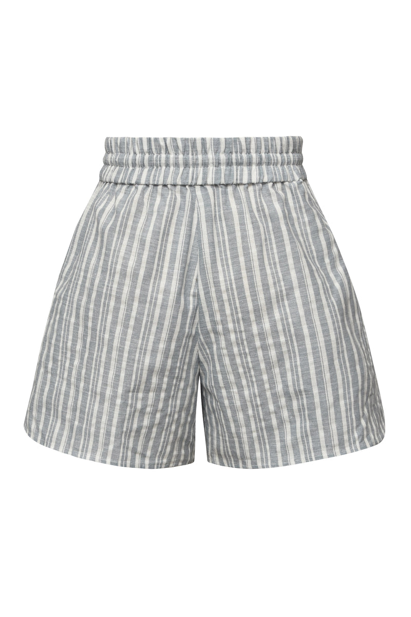 A-View Annali stripe linen shorts AV4071 Shorts 091 Blue/white