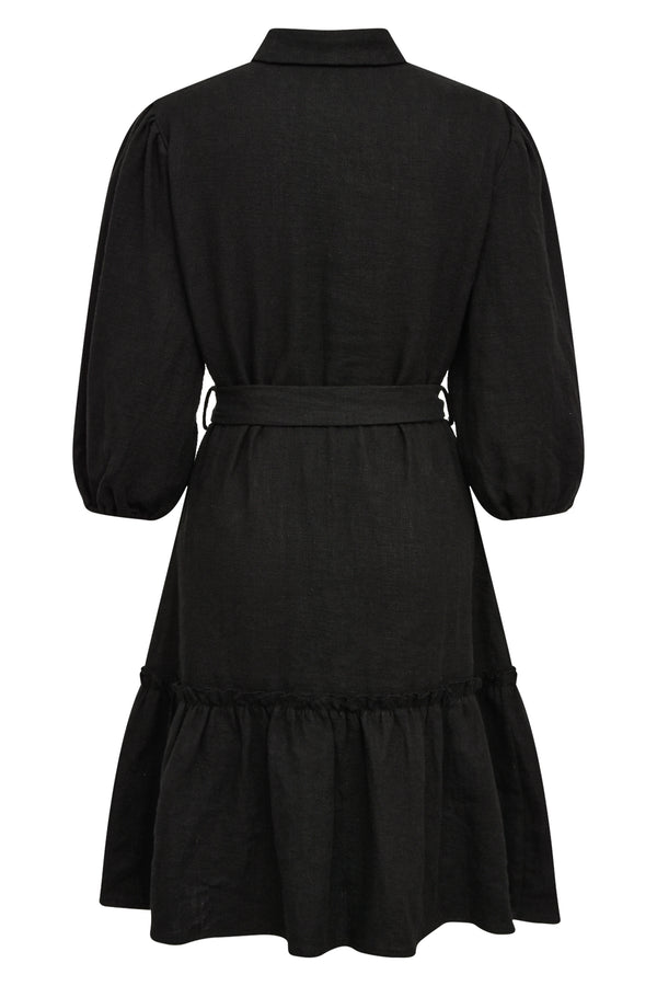 A-View Linen dress AV4124 Dresses 999 Black