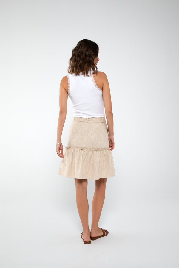 A-View Linen skirt AV4195 Skirt 004 Sand