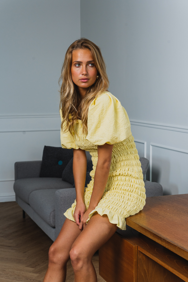A-View Rikko solid dress AV3893 Dresses 206 Yellow