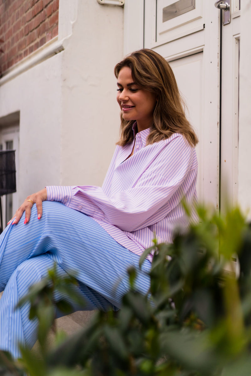 A-View Sima stripe pant AV3648 Pants 281 Blue