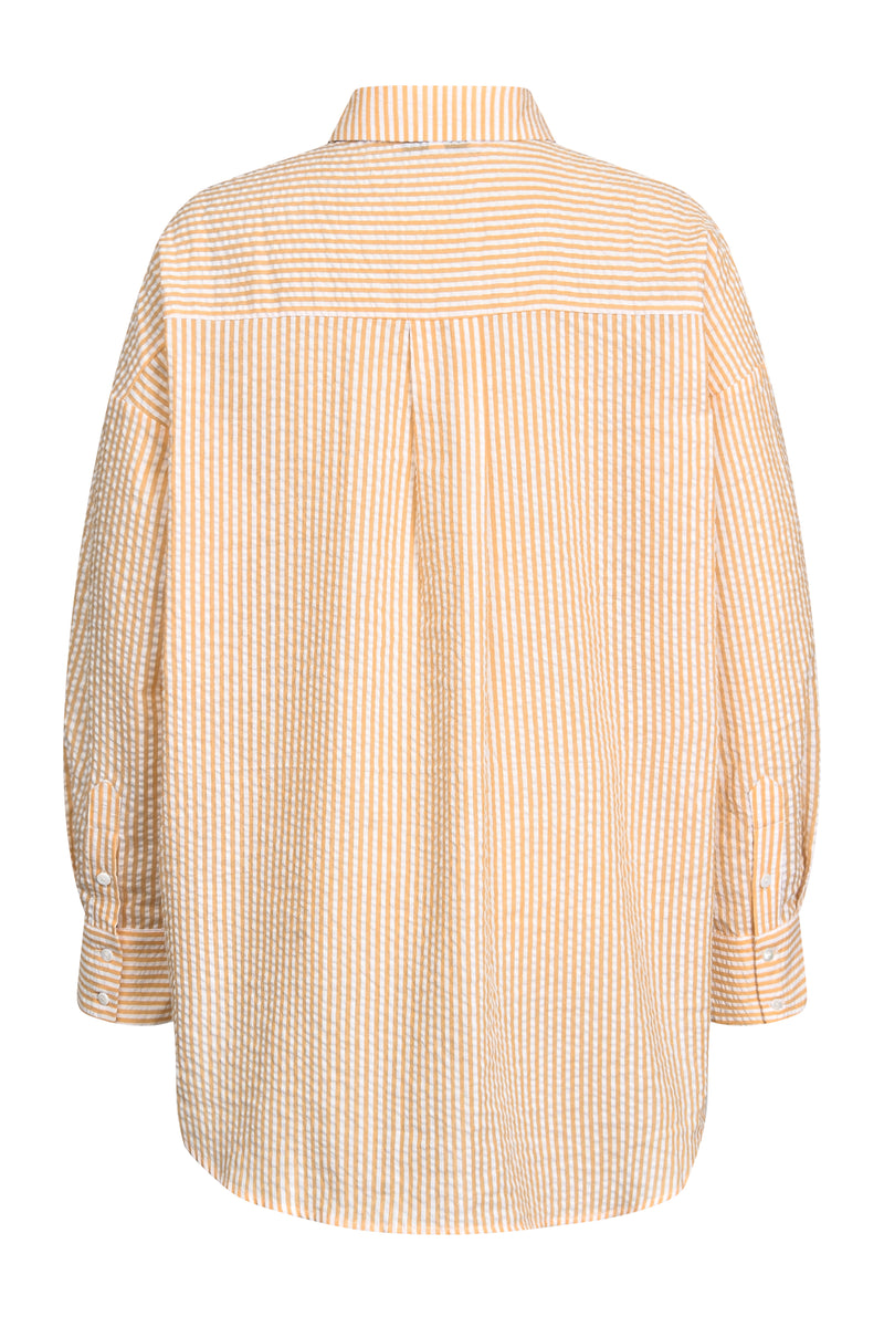 A-View Sonja Seersucker shirt AV4001 Blouse 250 Orange