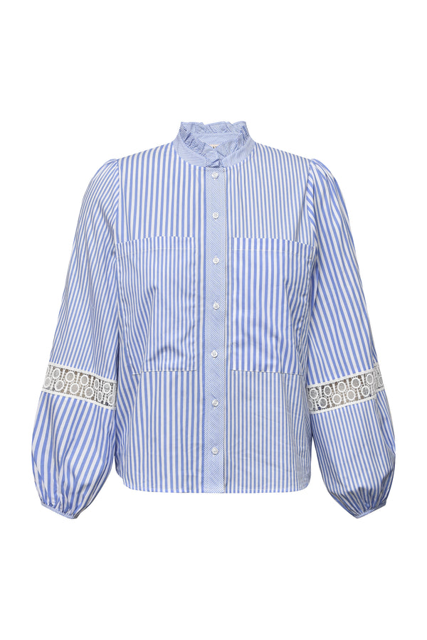 A-View Tiffany stripe shirt AV4077 Shirts 282 Light Blue