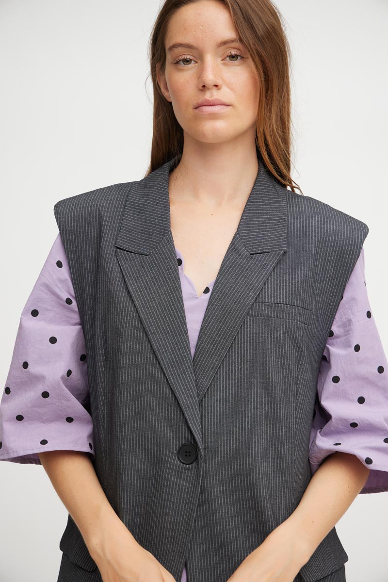 A-View Villa blazer vest AV1923 Vest 283 Dark grey